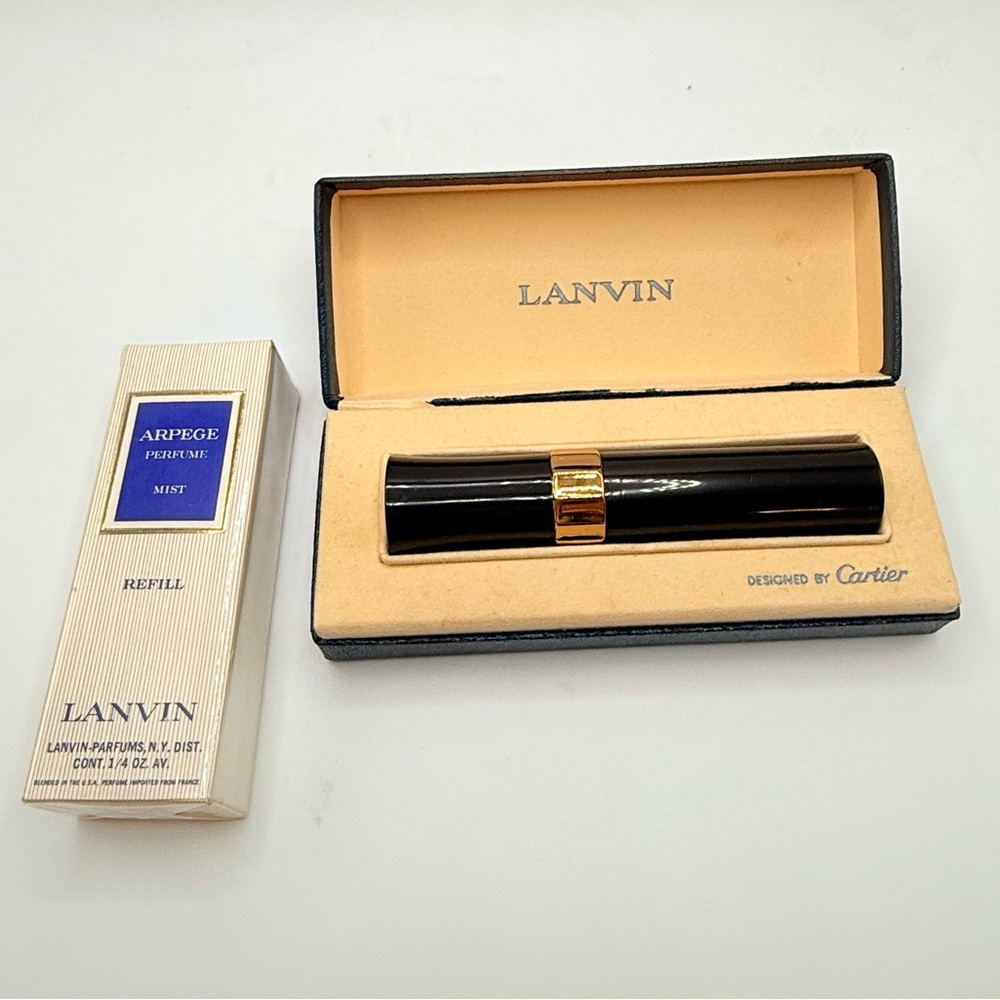 Vintage 50s Lanvin Arpege Perfume  Refill With Original Automizer W Cartier Box